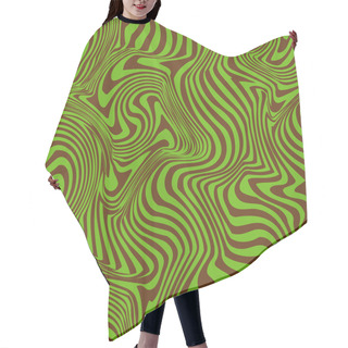 Personality  Groovy Warped Retro Stripes Hair Cutting Cape