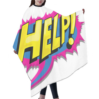 Personality  Help - Comic Shout Expression Vector Text Hair Cutting Cape