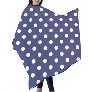 Personality  Vector Seamless Pattern With Polka Dots On Retro Navy Blue Background Hair Cutting Cape