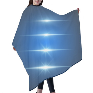 Personality  Blue Light With Lens Effect. Hair Cutting Cape