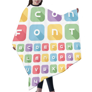 Personality  Icon Alphabetic Font Hair Cutting Cape