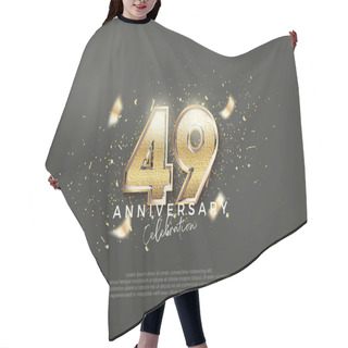 Personality  Luxurious And Elegant Number 49th. Premium Design For Celebration. Premium Vector For Poster, Banner, Celebration Greeting. Hair Cutting Cape