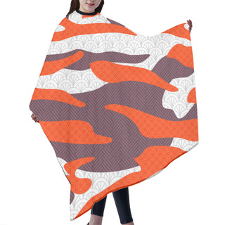 Personality  Camouflage, Japan Seamless Pattern Hair Cutting Cape
