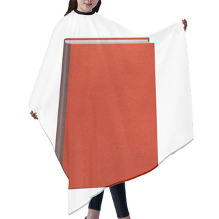 Personality  Book With Red Leather Hardcover Isolated Hair Cutting Cape