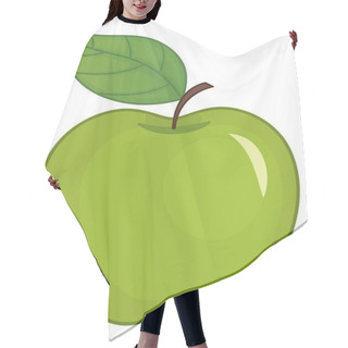 Personality  Green Ripe Apple With Leaf. Green Apple Hair Cutting Cape