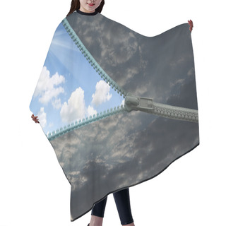 Personality  Zipper For The Sky Hair Cutting Cape