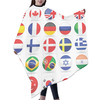 Personality  Vector Flags Hair Cutting Cape