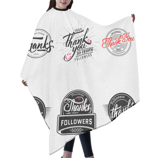 Personality  Thank You - Typographic Calligraphic Lettering Hair Cutting Cape