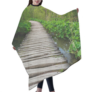Personality  Boardwalk In The Park Plitvice Lakes Hair Cutting Cape