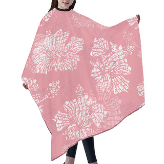 Personality  Hibiscus Flowers Tender Seamless Pattern Hair Cutting Cape