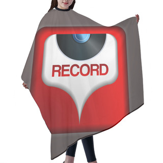 Personality  Vector Black Vinyl Record Hair Cutting Cape