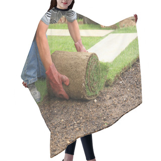 Personality  Laying Sod For New Lawn Hair Cutting Cape