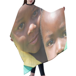 Personality  The Play Of Kindergarten Children Of The Village Of Pomerini-Tanzania Hair Cutting Cape
