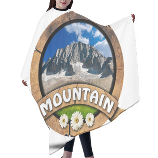 Personality  Mountain - Wooden Symbol With Peak Hair Cutting Cape