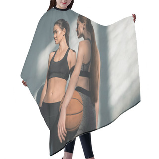 Personality  Sporty Women With Basketball Ball Hair Cutting Cape