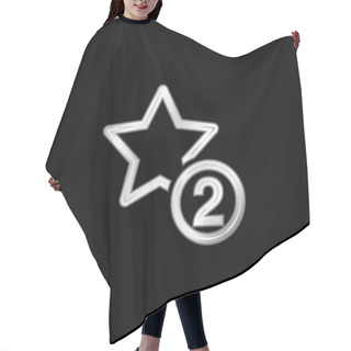 Personality  2 Stars Symbol Silver Plated Metallic Icon Hair Cutting Cape
