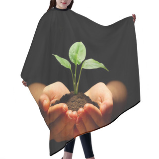 Personality  Plant In Hands Hair Cutting Cape