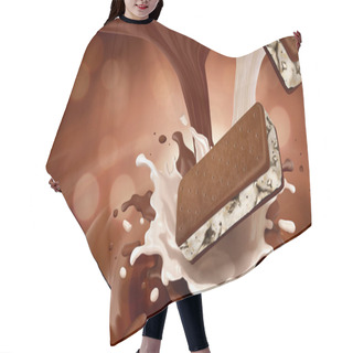 Personality  Ice Cream Sandwich Cookie Hair Cutting Cape