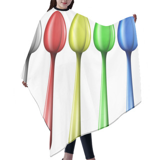 Personality  Colourful Spoons Hair Cutting Cape