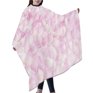 Personality  Pink Flower Petals On A White Background Hair Cutting Cape