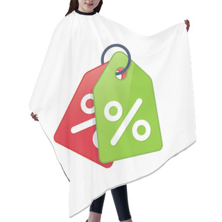 Personality  Discount Percent Sign, Vector Sale Percentage. Price Label Icon Hair Cutting Cape