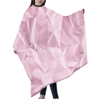 Personality  Close-up Shot Of Crumpled Pink Paper For Background Hair Cutting Cape