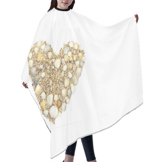 Personality  For Valentine's Day Image Of A Heart Made Of Shells Hair Cutting Cape