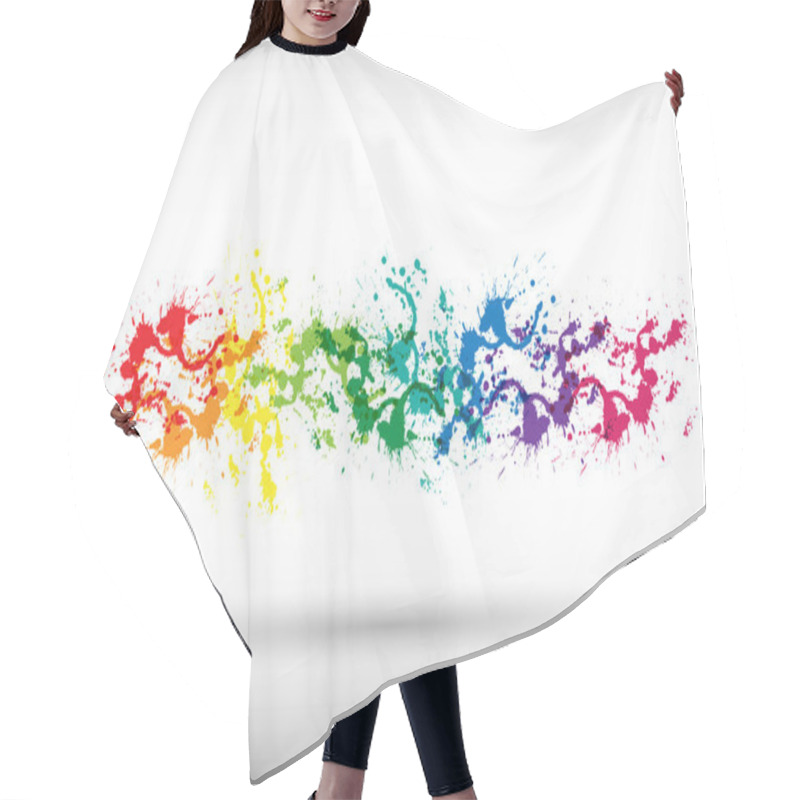 Personality  The abstract blot colorful background hair cutting cape