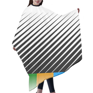 Personality  Abstract Background, Lines Pattern Set. Hair Cutting Cape