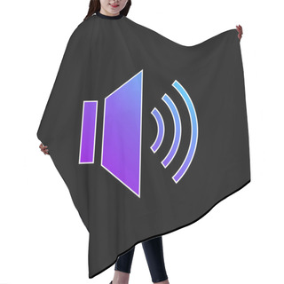 Personality  Audio Blue Gradient Vector Icon Hair Cutting Cape