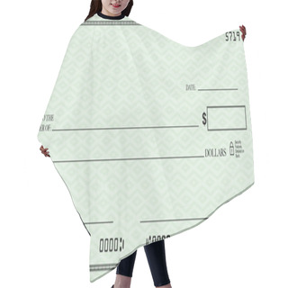 Personality  Blank Check With Open Space For Your Text Hair Cutting Cape