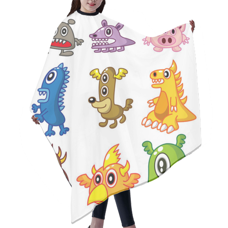 Personality  Cartoon Monster Hair Cutting Cape