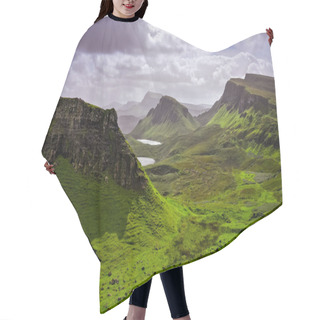 Personality  Landscape View Of Quiraing Mountains On Isle Of Skye, Scottish H Hair Cutting Cape