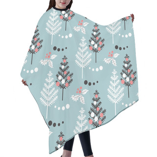 Personality  Christmas Tree Pattern. Hair Cutting Cape