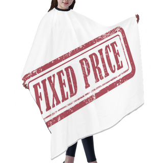 Personality  Stamp Fixed Price In Red Hair Cutting Cape