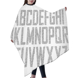 Personality  Circuit Board Letters Hair Cutting Cape