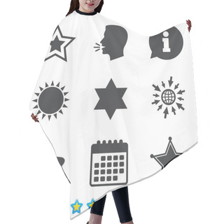 Personality  Star Of David Icons.  Hair Cutting Cape