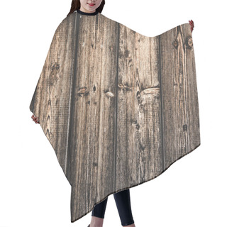 Personality  Textured Aged Weathered Wooden Background With Copy Space Hair Cutting Cape