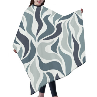 Personality  Seamless Pattern With Abstract Wavy Shapes Hair Cutting Cape