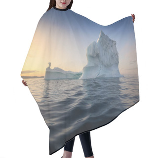 Personality  Floating Glaciers In The Rays Of The Setting Sun During A Polar Night Hair Cutting Cape