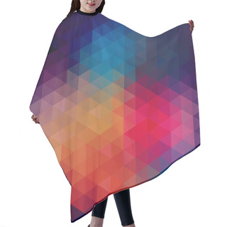 Personality  Triangles Pattern Of Geometric Shapes. Colorful Mosaic Backdrop. Hair Cutting Cape