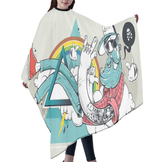 Personality  Abstract Graffiti Hipster Hair Cutting Cape
