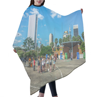 Personality  Modern Monument In Medellin Colombia Hair Cutting Cape