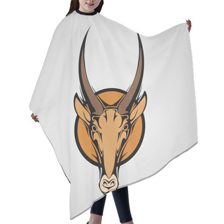 Personality  Antilope Graphic Mascot Head With Horns. Vector Illustration Hair Cutting Cape