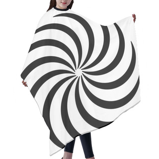 Personality  Spiral Shape On White.  Hair Cutting Cape