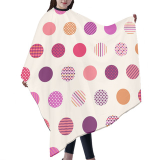 Personality  Geometric Circles With Dots Pattern Hair Cutting Cape
