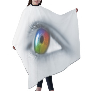 Personality  Multicolored Young Eye Macro Hair Cutting Cape