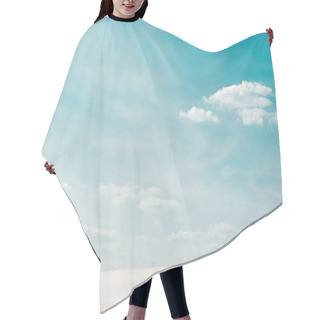 Personality  Beautiful Beach With White Sand And Blue Sky With White Clouds Hair Cutting Cape