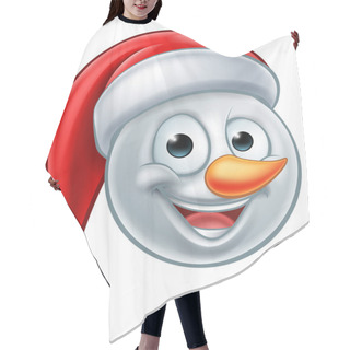 Personality  Christmas Snowman Santa Hat Emoji Hair Cutting Cape