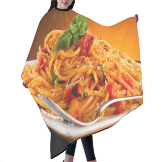 Personality  Pasta With Tomato Sauce And Parmesan Hair Cutting Cape